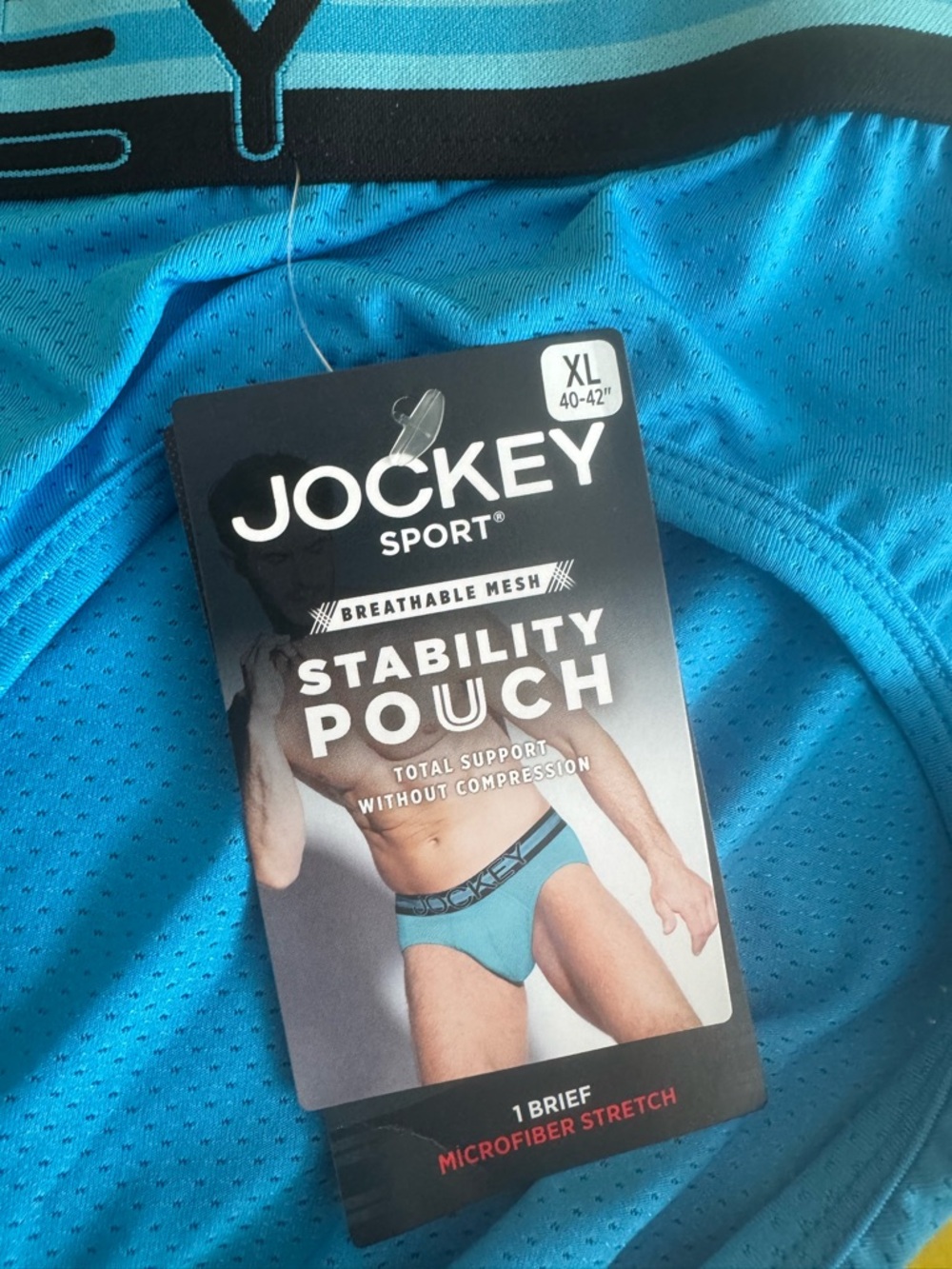 Jockey Sport Stability Pouch Brief - Bright Cyan